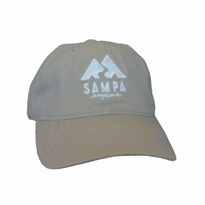 gorra gris logo blanco